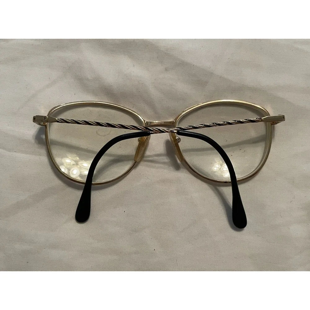 Vintage Balmain‎ Paris 2 Eyeglasses Gold Full Rim Zyloware 021 53[]17-140 France